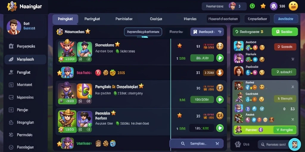Tangkapan layar menunjukkan menu karakter dan opsi kustomisasi.
